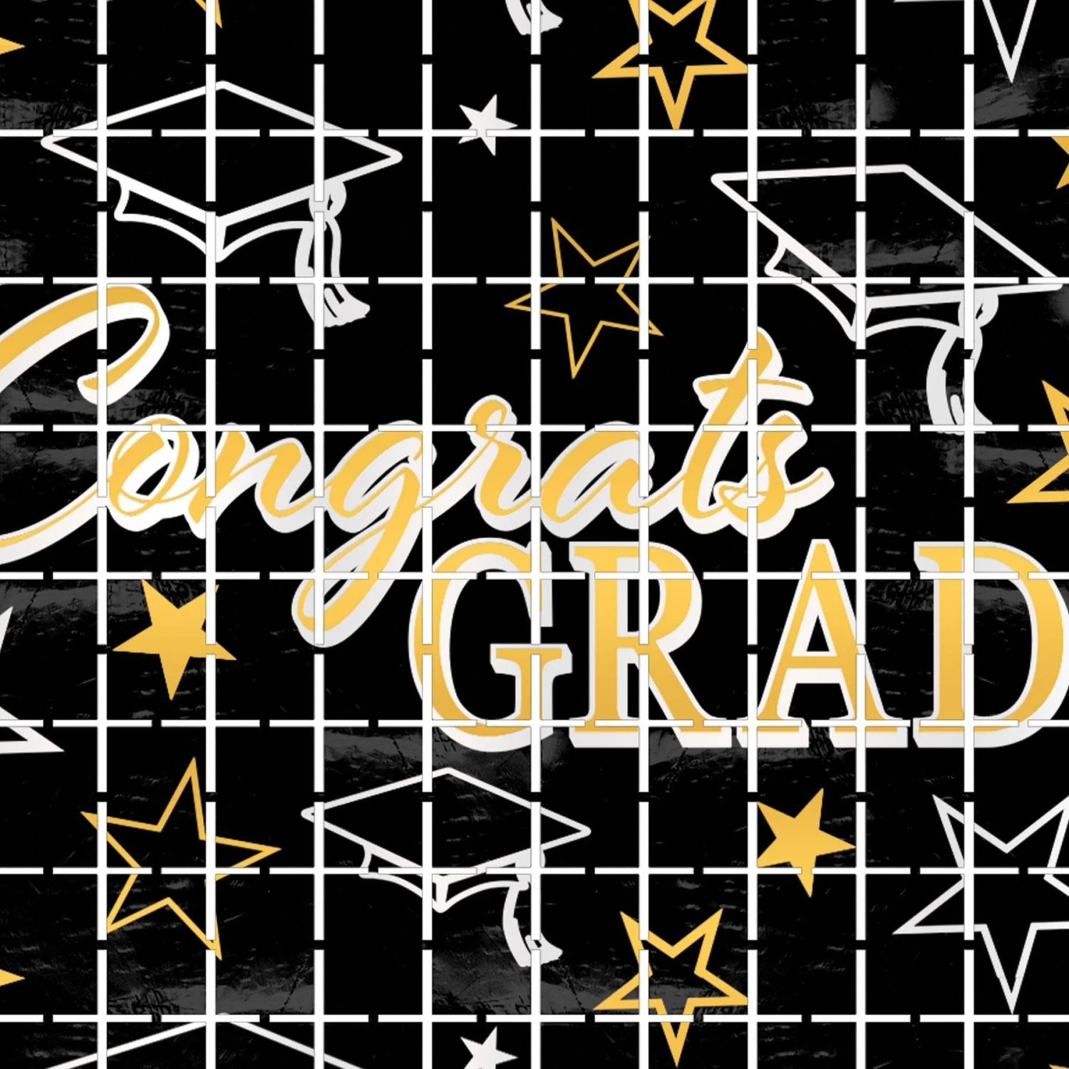 Congrats Grad Metallic Graduation Party Square Curtain (6 Packages) 2 Congrats Grad Metallic Graduation Party Square Curtain (6 Packages) - Image 2