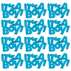 Jumbo It's A Boy Confetti (12 Packages) 16 Jumbo It's A Boy Confetti (12 Packages) -Bulk Party Supplies Shop 56035 i7