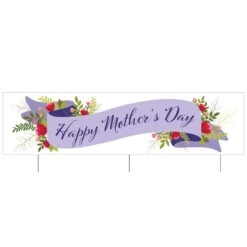 Plastic Jumbo Happy Mother's Day Yard Sign