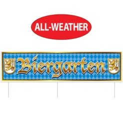 Plastic Jumbo Oktoberfest Biergarten Yard Sign -Bulk Party Supplies Shop 56038 i4