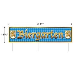 Plastic Jumbo Oktoberfest Biergarten Yard Sign -Bulk Party Supplies Shop 56038 i5