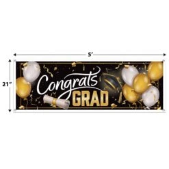 Congrats Grad Graduation Party Sign Banner (12 Packages) -Bulk Party Supplies Shop 56047 i5
