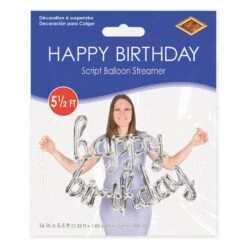 Script Silver Happy Birthday Party Balloon Streamer (6 Per Case) -Bulk Party Supplies Shop 56049 S i3 11902ffd a2e9 4372 ace4 80a58017f781