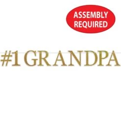 Grandparent's Day #1 Grandpa Streamer -Bulk Party Supplies Shop 56055 i4