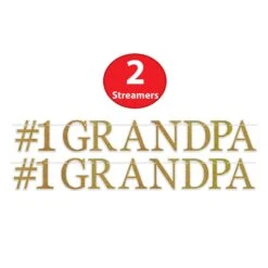 Grandparent's Day #1 Grandpa Streamer -Bulk Party Supplies Shop 56055 i7 1