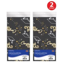Metallic Graduation Party Tablecover (12 Packages) -Bulk Party Supplies Shop 56058 i3 1