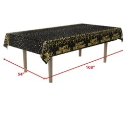 Metallic Happy Birthday Party Tablecover (12 Packages) -Bulk Party Supplies Shop 56060 i5