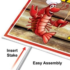 Mardi Gras Plastic Crawfish Boil Yard Sign -Bulk Party Supplies Shop 56064 i1 1