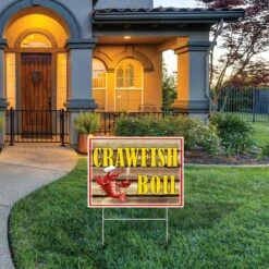 Mardi Gras Plastic Crawfish Boil Yard Sign -Bulk Party Supplies Shop 56064 i2