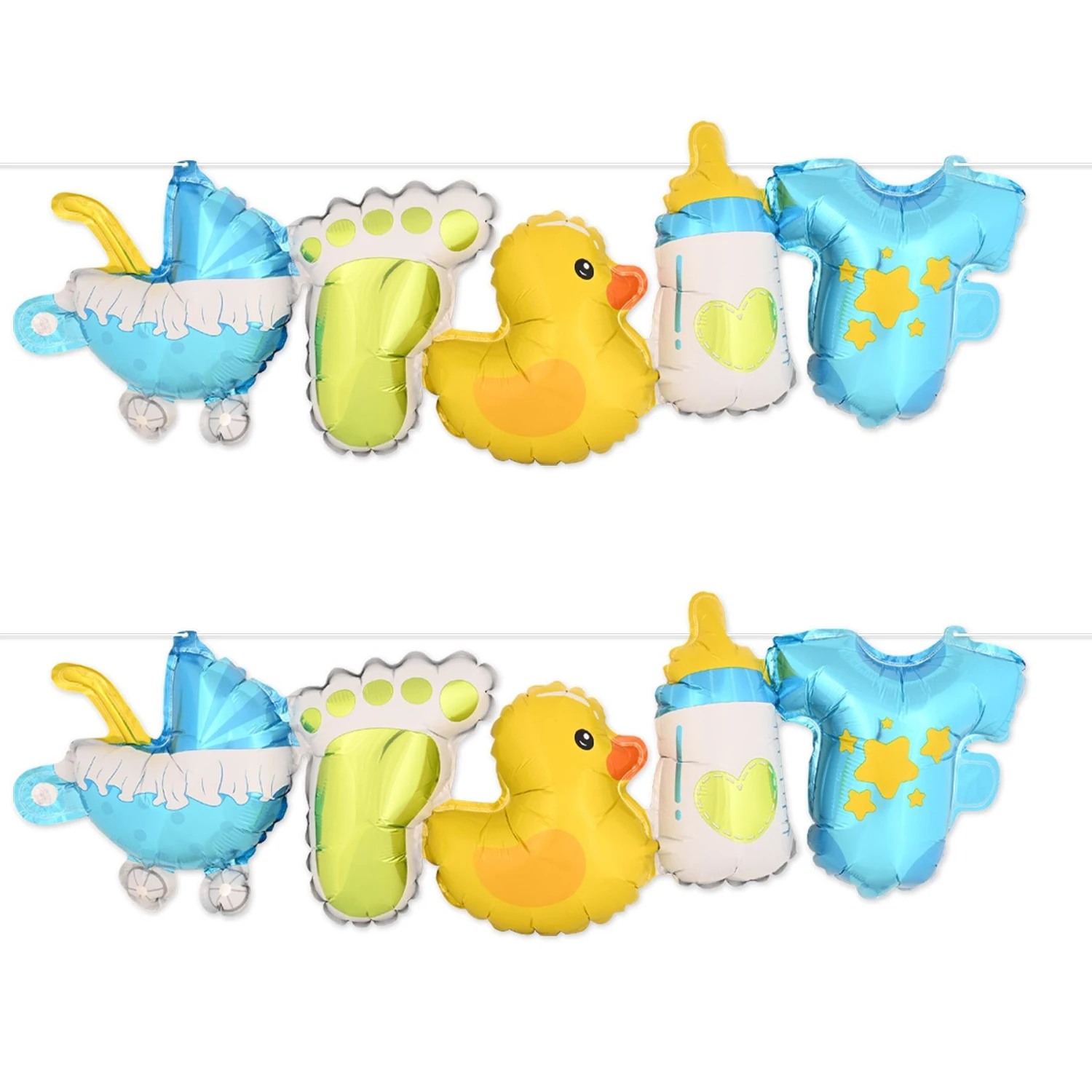 Baby Boy Balloon Streamers (6 Per Case) 1 Baby Boy Balloon Streamers (6 Per Case)