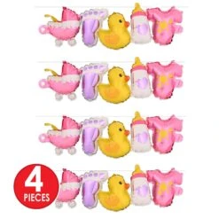 Baby Girl Balloon Streamers (6 Per Case) 17 Baby Girl Balloon Streamers (6 Per Case) -Bulk Party Supplies Shop 56070 i7 1