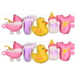 Baby Girl Balloon Streamers (6 Per Case)