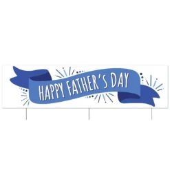 Plastic Jumbo Happy Father's Day Yard Sign