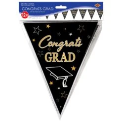 Metallic Congrats Grad Graduation Party Pennant Banner (12 Packages) -Bulk Party Supplies Shop 56101 i3 21c30bc1 2143 4695 93cc 71adfbbb1c16