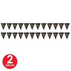 Metallic Congrats Grad Graduation Party Pennant Banner (12 Packages) -Bulk Party Supplies Shop 56101 i7 1