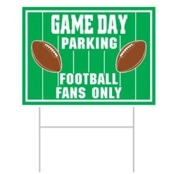 Plastic Game Day Parking Party Yard Sign