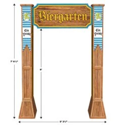 Oktoberfest 3-D Biergarten Archway Prop -Bulk Party Supplies Shop 56108 i5