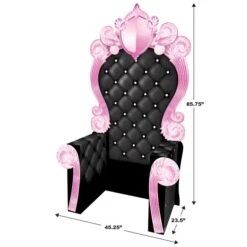 Pink And Black 3-D Prom Throne Prop (1 Per Package) 9 Pink And Black 3-D Prom Throne Prop (1 Per Package) -Bulk Party Supplies Shop 56116 PBK i5 3 d prom throne prop