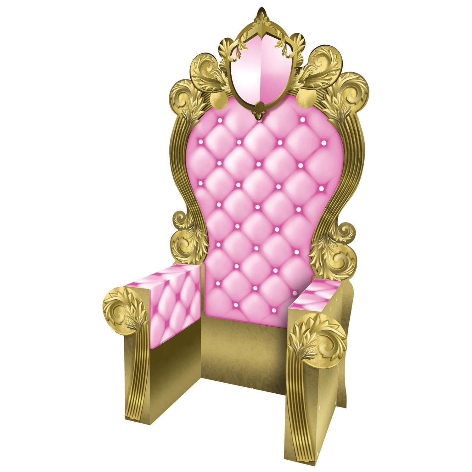 Pink And Gold 3-D Prom Throne Prop (1 Per Package) 1 Pink And Gold 3-D Prom Throne Prop (1 Per Package)