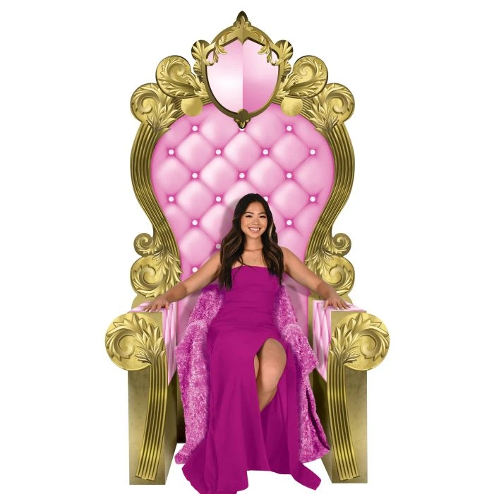 Pink And Gold 3-D Prom Throne Prop (1 Per Package) 2 Pink And Gold 3-D Prom Throne Prop (1 Per Package) - Image 2