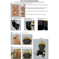 Pink And Gold 3-D Prom Throne Prop (1 Per Package) 11 Pink And Gold 3-D Prom Throne Prop (1 Per Package) -Bulk Party Supplies Shop 56116 PGD i6 3 d prom throne prop