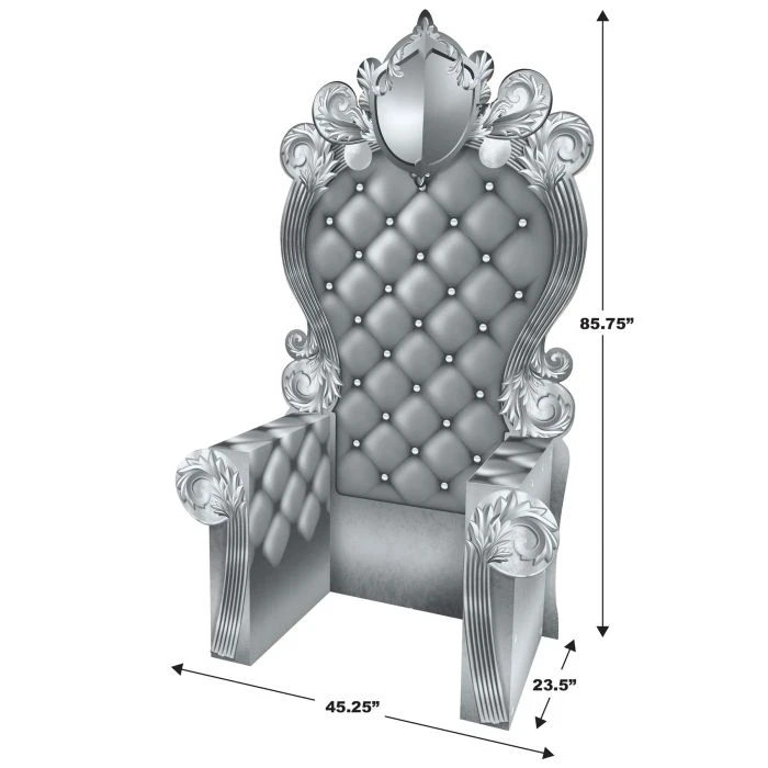 Silver 3-D Prom Throne Prop (1 Per Package) 5 Silver 3-D Prom Throne Prop (1 Per Package) - Image 5