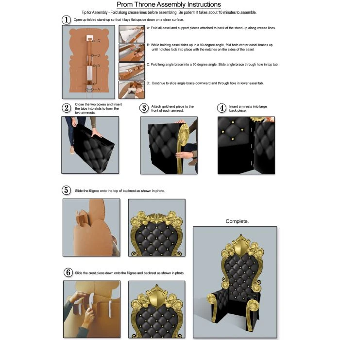 Silver 3-D Prom Throne Prop (1 Per Package) 6 Silver 3-D Prom Throne Prop (1 Per Package) - Image 6