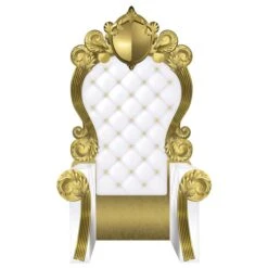 White And Gold 3-D Prom Throne Prop (1 Per Package) -Bulk Party Supplies Shop 56116 WGD i4 3 d prom throne prop
