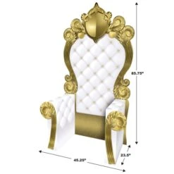 White And Gold 3-D Prom Throne Prop (1 Per Package) -Bulk Party Supplies Shop 56116 WGD i5 3 d prom throne prop