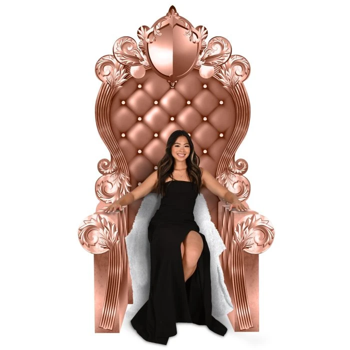 Rose Gold 3-D Prom Throne Prop (1 Per Package) 2 Rose Gold 3-D Prom Throne Prop (1 Per Package) - Image 2