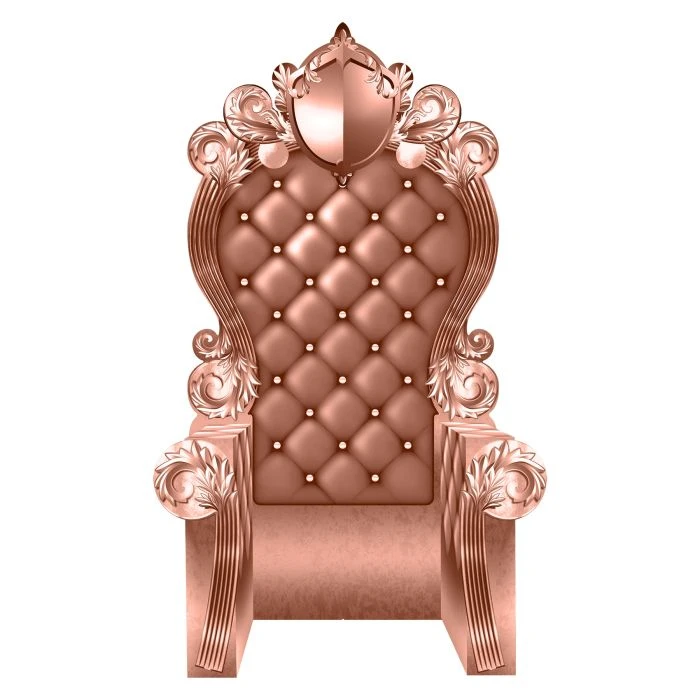 Rose Gold 3-D Prom Throne Prop (1 Per Package) 4 Rose Gold 3-D Prom Throne Prop (1 Per Package) - Image 4