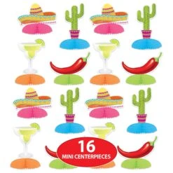 Fiesta Mini Centerpieces (8 Per Package) 15 Fiesta Mini Centerpieces (8 Per Package) -Bulk Party Supplies Shop 56125 i7 1