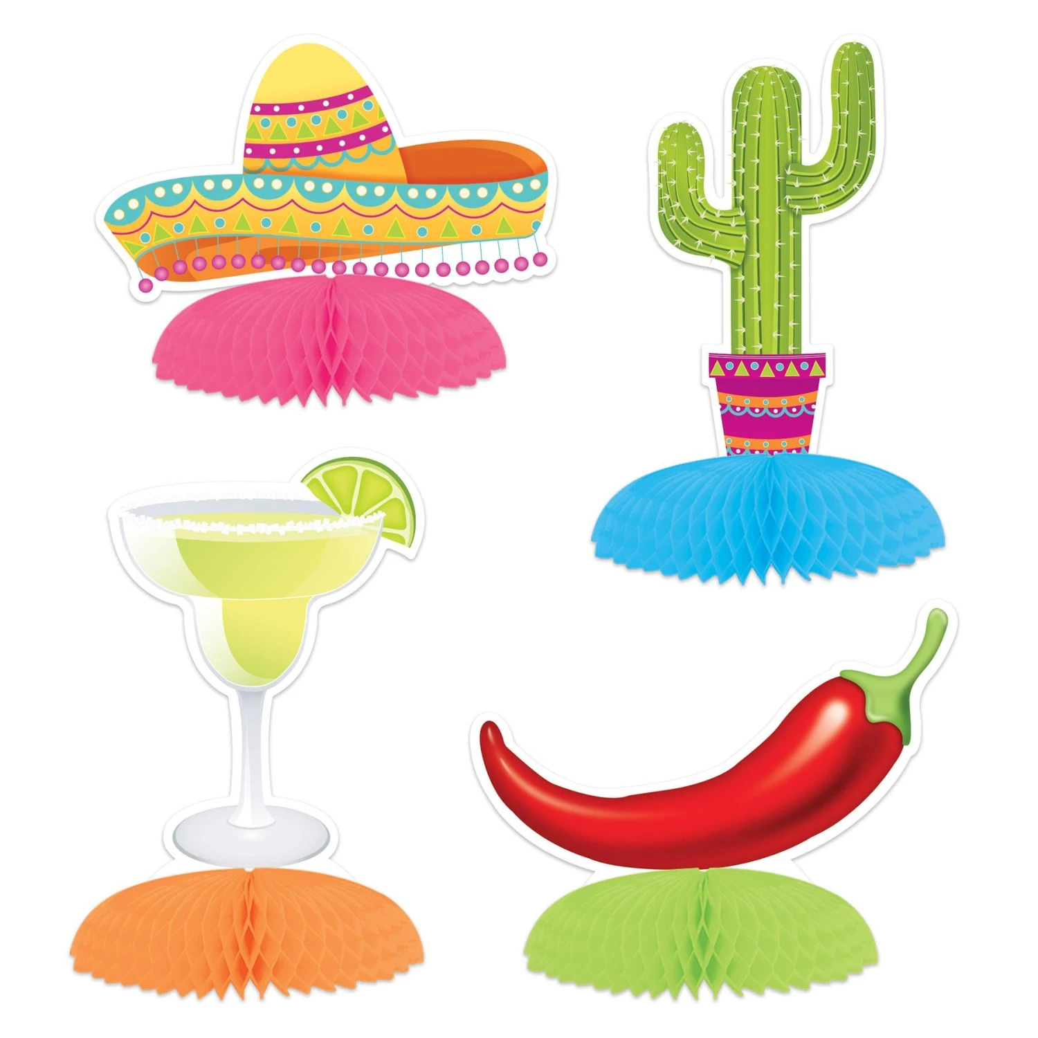 Fiesta Mini Centerpieces (8 Per Package) 1 Fiesta Mini Centerpieces (8 Per Package)