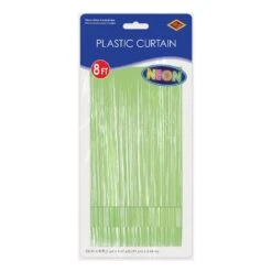 1-Ply Plastic Fringe Curtain Neon Lime -Bulk Party Supplies Shop 56175 NL i3