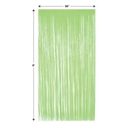 1-Ply Plastic Fringe Curtain Neon Lime -Bulk Party Supplies Shop 56175 NL i5