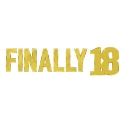 Foil Finally 18 Streamer Gold