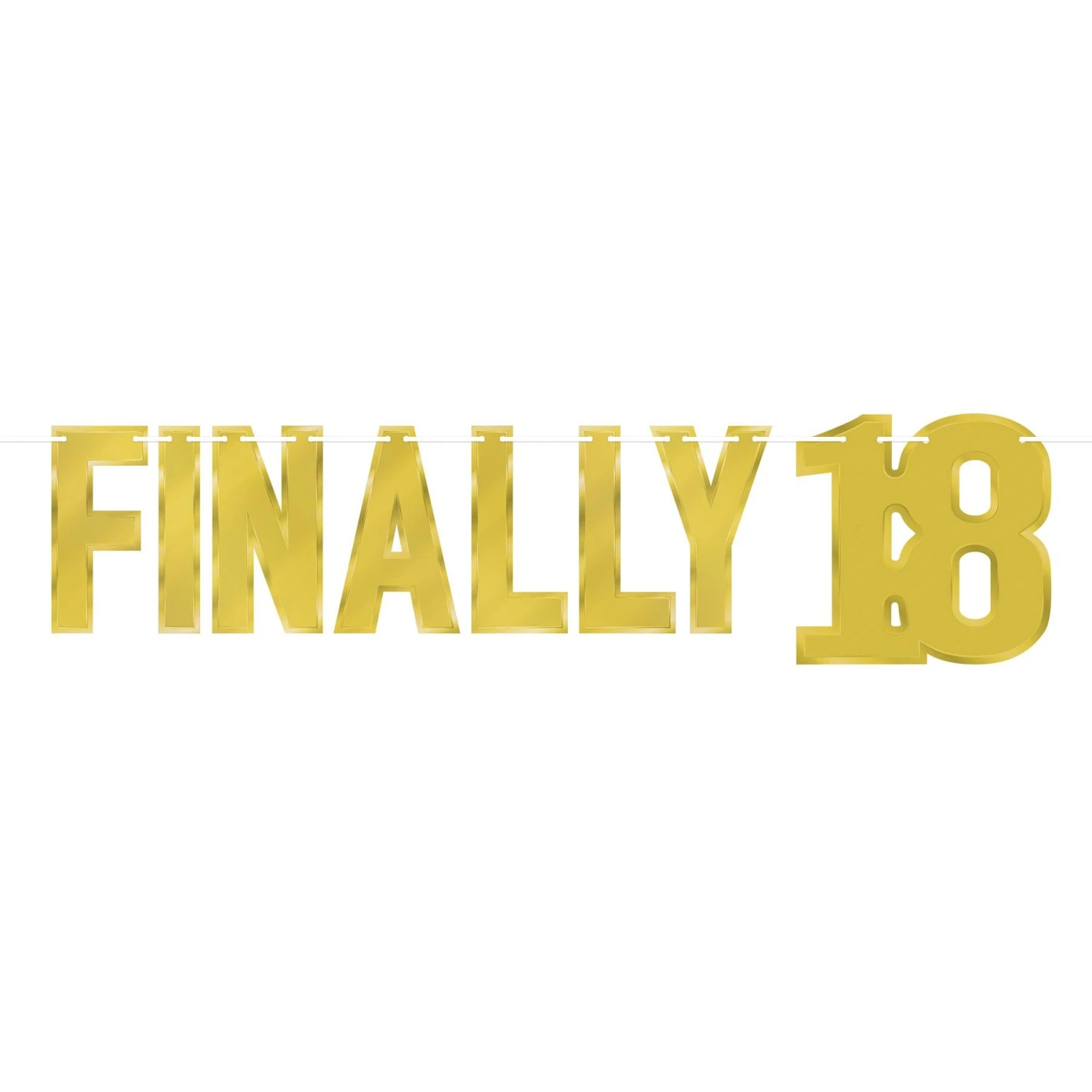 Foil Finally 18 Streamer Gold 1 Foil Finally 18 Streamer Gold