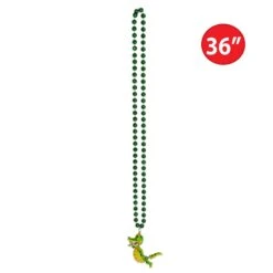 Bead Necklace With Bobble Alligator Medallion -Bulk Party Supplies Shop 56198 i5