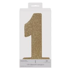 3-D Glittered 1 Centerpiece Gold -Bulk Party Supplies Shop 56249 1GD i3
