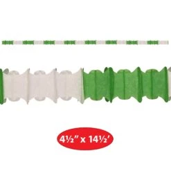 Ceiling Drops Green & White (4 Per Package) 11 Ceiling Drops Green & White (4 Per Package) -Bulk Party Supplies Shop 56250 GW i5