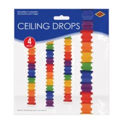 Ceiling Drops Rainbow (4 Per Package) -Bulk Party Supplies Shop 56250 RB i3