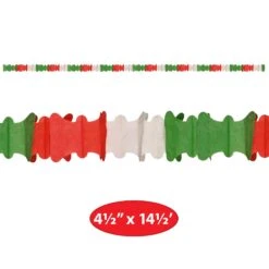 Ceiling Drops Red, White, Green (4 Per Package) -Bulk Party Supplies Shop 56250 RWG i5