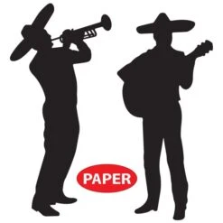 Mariachi Band Silhouette Decorations (2 Per Package) -Bulk Party Supplies Shop 56254 i4 1 mariachi band silhouettes
