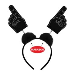 #1 Hand Boppers With Marabou Black -Bulk Party Supplies Shop 56255 BK i4