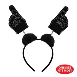 #1 Hand Boppers With Marabou Black -Bulk Party Supplies Shop 56255 BK i5