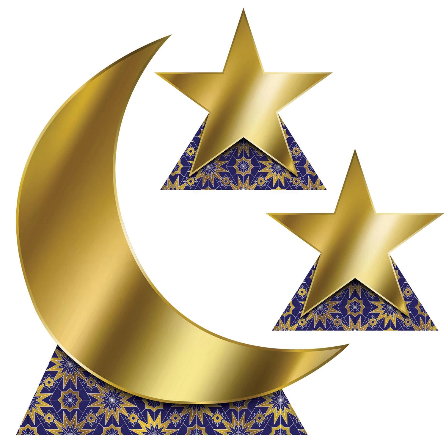Ramadan Moon & Stars Stand-Ups (3 Per Package) 1 Ramadan Moon & Stars Stand-Ups (3 Per Package)