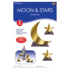 Ramadan Moon & Stars Stand-Ups (3 Per Package) 13 Ramadan Moon & Stars Stand-Ups (3 Per Package) -Bulk Party Supplies Shop 56270 i3 ramadan moon stars stand ups