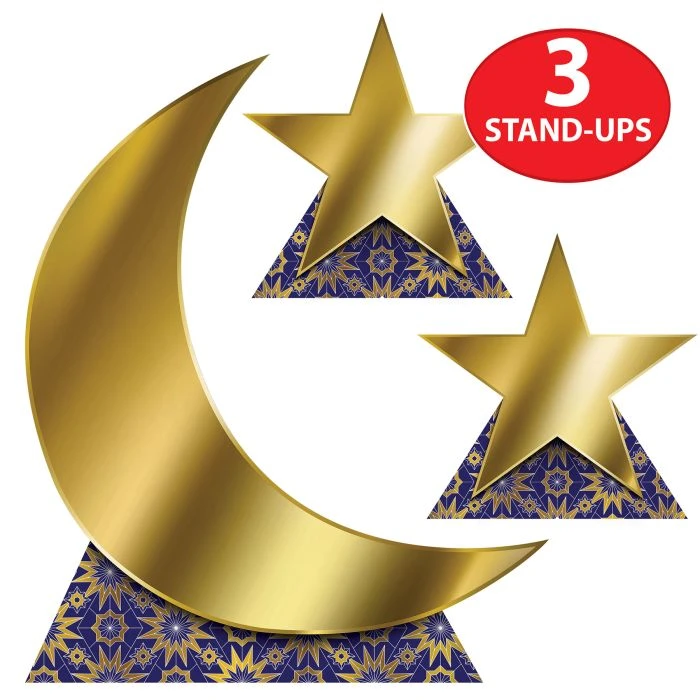 Ramadan Moon & Stars Stand-Ups (3 Per Package) 8 Ramadan Moon & Stars Stand-Ups (3 Per Package) - Image 8