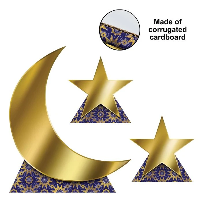 Ramadan Moon & Stars Stand-Ups (3 Per Package) 7 Ramadan Moon & Stars Stand-Ups (3 Per Package) - Image 7