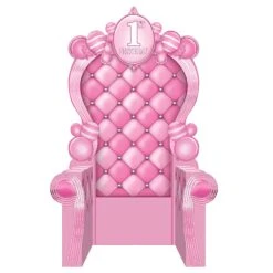 Pink 3-D 1st Birthday Throne Prop (1 Per Package)
